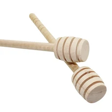 나무 꿀 스틱 디퍼 꿀 스푼 긴 손잡이 혼합 교반기 양봉 양봉가 꿀병 디스펜서 이슬비 방지 튀김 방지 바, 02 style 2