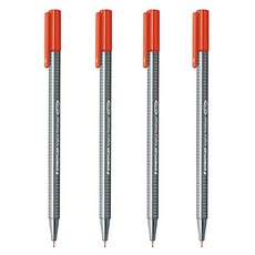 스테들러 트리플러스 화인라이너 334 수성 라이너펜, 레드, 4개입