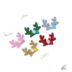 별동샤인 루돌프 자동핀 낱개 반려견머리핀