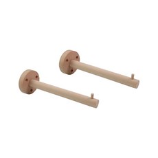 T Tulead 2피스 나무 파이프 옷걸이 벽걸이 의류 랙 플로팅 선반 브래킷 20cm(7.87인치) 벽