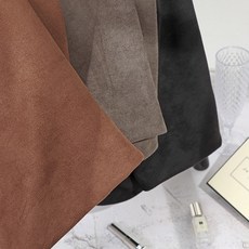 패션스타트 자켓 가방 의상 소품 멀티 저지 본딩 스판 스웨이드 에티튜드 원단 천, 01) 레드브라운