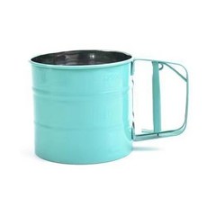 스테인리스 스틸 밀가루 체 휴대용 셰이커 미세 메쉬 스트레인저 내구성, Green