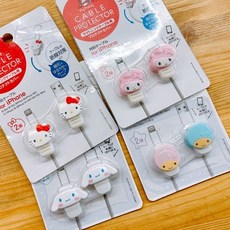 산리오 케이블 프로텍터 선보호 휴대폰, 1개, 케이블 보호캡