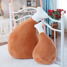 귀여운 닭다리 쿠션 치킨 인형 2size 특이한 바디필로우 베개 베게 봉제, 55센티