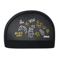 아레나 수영모 vs 드로잉 메쉬수모 A5AC1AS12 BLK RED WHT A6AC1AS12 수모 수영모자, FREE