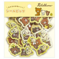 옐상 리락쿠마 믹스 스티커 3종, 1개, 옐로우