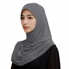 여자 히잡 중동 이슬람 여행 패션 필수품, 베이직그레이, 1개