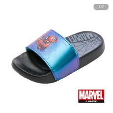 Marvel 蜘蛛人 兒童拖鞋 亮光材質設計 輕便好穿脫