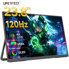 UPERFECT 23.8'' 120Hz 포터블 모니터 휴대용 게임용 DEX 업무용 초대형 화면 USB type-c Ustation, 노터치, 60.45cm