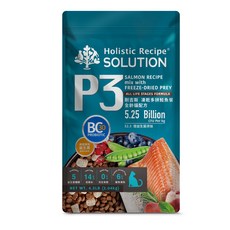 SOLUTION 耐吉斯 P3凍乾多拼鮭魚餐 全齡貓 高蛋白益生菌 獵物凍乾 貓飼料, 1個