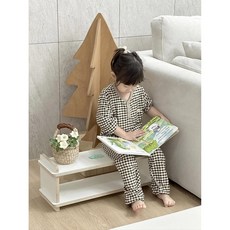 아이존 국내제작 현관 신발장 원목 유아 수납장 교구장 슈벤치, 2단, 화이트