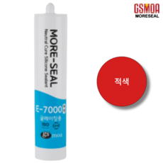 일반용 적색 실리콘 실란트 걸레받이 외부용 건축용 실링 창문 창호 유리 창틀 비초산 실리콘 모아실 E-7000, 1개