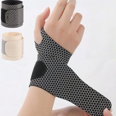 손목 보호대 얇은 압박 밴드 테니스 골프 운동 아대, 손목보호대 블랙-S, 상세페이지 참조, 1개