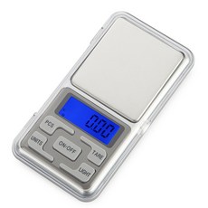 1kg 휴대용 정밀 미니 전자저울 0.1~1kg 소형 포켓, 01, 실버