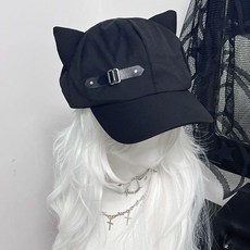 貓耳朵貝雷帽 日系可愛八角帽, 黑色小貓帽 日系可愛 出片神器,M 56-58, 1個