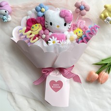 해피블로썸 산리오 헬로 키티 인형 꽃다발 인형다발, 1개, 하트키티꽃다발