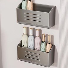 자석식 벽걸이 우산꽂이 문 뒤 배수 설계 무타공 현관 우산 보관 정리대, 9. Gunmetal gray storag, 1개