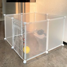 펫블리스 접이식 반려동물용 울타리 공간분리 펜스, 1세트, 반투명