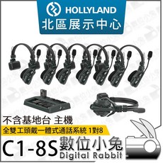 HOLLYLAND Solidcom C1-8S 全雙工頭戴式無線對講耳機系統 (一對八) 數位小兔