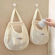 미드나잇 서프라이즈 2팩 걸이식 메쉬 보관 가방 양말 속옷 옷장 정리함 벽걸이 통기성 세탁 파우치 오버 도어 기숙사 드릴이 없는 일본식 흰색30x27cm