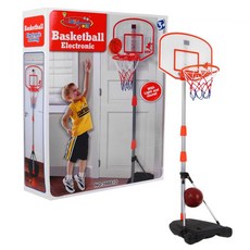 King Sport 電子計分兒童籃球架，可調節高度，附燈光音效，兒童籃球玩具, 1個, 單色