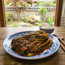 맛있는 김치 여수식 갓김치 부드럽게 톡쏘는 맛 국내가공 가정식 반찬, 1개, 500g