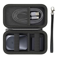ANKHOH Anker Prime 3-in-1 무선 충전 스테이션용 여행용 케이스 | 접이식 MagSafe Qi2 충전기 및 케이블용 칸이 있는 EVA 휴대용 가방 (케이스만, For Anker Prime 3-in-1 Wireles, 블랙