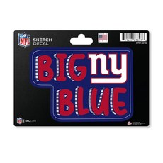148571 Rico Industries NFL 풋볼 캐롤라이나 팬서스 빈티지 룩 4\" X 6\" 데칼, New York Giants Sketch Look