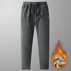 Total Works 男式冬季拉絨彈力束髮直筒訓練褲男式棉質拉鍊口袋蓬鬆襯裡束帶運動褲
