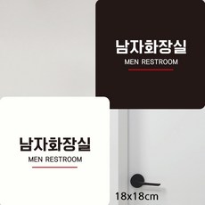 들가 남자탈의실 표지판 18x18cm 가게안내판, 블랙