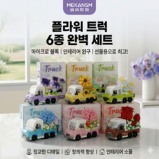 FLOWER 꽃 트럭 6종 나노블럭 장식 조립, 6개, 혼합색상 6개, 혼합색상