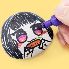 세경팜 그림그리는 납작자갈 크림스톤 납작돌, 5호, 20개