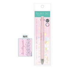 斑馬 ZEBRA BLEN 3C 角落生物 角落小夥伴 三色圓珠筆 0.7mm 日本製, 1個, 粉, 粉