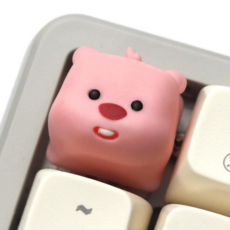 잔망루피 에니메이션 캐릭터 기계식 키보드 3D 키캡, 1개, B