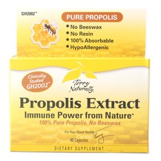 Terry Naturally 無糖無麩質蜂膠萃取膠囊, 1個, 60 件