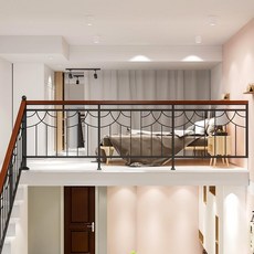 철제난간 담벼락 난간대 야외 울타리 주택 마당 담장 난간, 스타일 3 계단 손잡이 1m