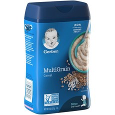 Gerber 시리얼 어린이 미음 2nd 푸드 227g, 잡곡(MultiGrain), 1개
