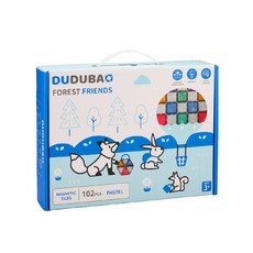 DUDUBA FOREST FRIENDS磁力積木102PCS - 激發創造力，培養邏輯思維, PASTEL, 102