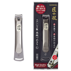 GREEN BELL 匠之技 G-1114 指甲刀 不鏽鋼 高品質日本製, 1個, 銀色