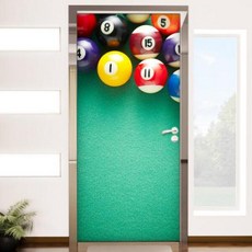 아트박스/꾸밈 bh668-당구장당구공_현관문시트지