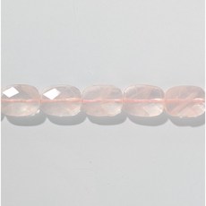 【杰鴻】粉晶圓角長方形切角度寶石珠珠DIY手工材料, 1個, 12X16mm