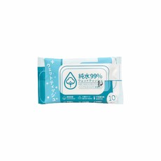 純水99% 嬰幼兒手口濕巾 無酒精無香料, 1套, 10片, 45g
