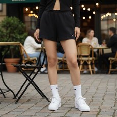 나이키 반바지 여름 운동 여성 블랙 운동복 칠 테리 미드라이즈 4인치 쇼츠 1766339, 065