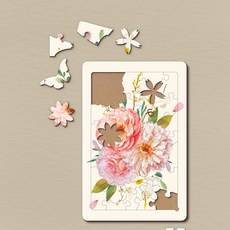 TMOA 치매검사에 좋은 꽃 나비모양 목재퍼즐 slmoa*1011879001EA, B.02 흰둥이형제들