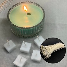 비오스리빙 향초심지 캔들재료 심지탭 양초심지 20cm 100개입 심지 탭 고정클립