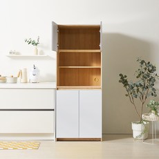 [엣지퍼니처]시티오 홈카페 600 키큰 렌지대형 수납장 E0, 화이트오크