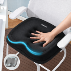 온그로우 허리 편한 체중 분산 메모리폼 방석, 블랙 블랙