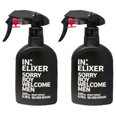 2개 이넬릭서 바디스프레이 남자향수 실버우드 200ml