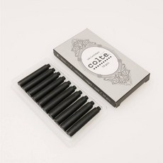 COLTE 台灣製 歐規短卡式墨水管 明進文房具 鋼筆墨水, 1個, 黑色