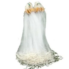 접이식 뜰채 낚시 그물 물고기 낚싯대 채 휴대용 모노필라멘트 나일론 레드 드 페스카 목재 부표 아가미 깊이 길이 - 층 네트워크, H1.5m x L50m, Mesh 50mm, 1개